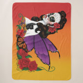 Sugar Skull Fairy Sunset Sherpa Deken (Voorkant)