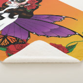 Sugar Skull Fairy Sunset Sherpa Deken (3/4)