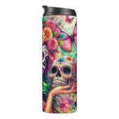 "Sugar Skull Fairy Tumbler Wrap | Dag van de Doden Thermosbeker (Geroteerd rechts)