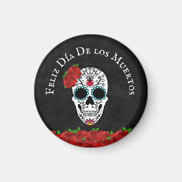 Sugar Skull Feliz Dia de Los Muertos Magneet