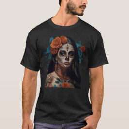 Sugar Skull Floral Crown T-shirt
