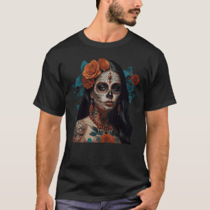 Sugar Skull Floral Crown T-shirt