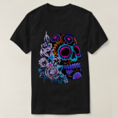 Sugar Skull Flowers Day Of The Dead Dia Muertos Gi T-shirt (Design voorkant)