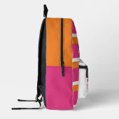 Sugar Skull Fuchsia Mexicaanse Bloemen met Naam Bedrukte Rugzak (Links)