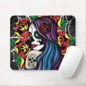 Sugar Skull Girl, Dia de los Muertos #9 Muismat (Met muis)