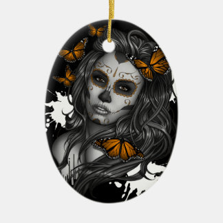 Sugar Skull Girl Keramisch Ornament