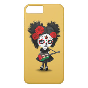 Sugar Skull Girl speelt Palestijnse vlag gitaar iPhone 8/7 Plus Hoesje