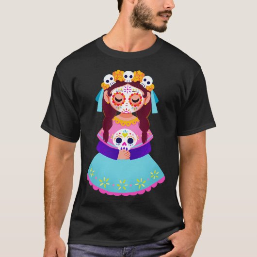 Sugar Skull Girl T-shirt (Voorkant)