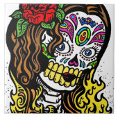 Sugar Skull Girl Tegeltje (Voorkant)