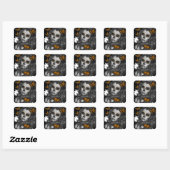 Sugar Skull Girl Vierkante Sticker (Vel)