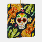 Sugar Skull & Gitaren Dia de Muertos | Keramische  Keramisch Ornament (Rechts)