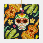 Sugar Skull & Gitaren Dia de Muertos | Keramische  Keramisch Ornament (Achterkant)