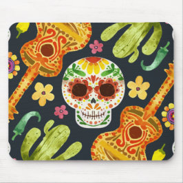 Sugar Skull & Gitaren Dia de Muertos | Muismat
