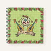 Sugar Skull & Gitaren Dia de Muertos | Notitieboek (Voorkant)