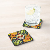 Sugar Skull & Gitaren Dia de Muertos | Onderzetter (Rechterzijde)