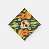 Sugar Skull & Gitaren Dia de Muertos | Servet (Hoek)