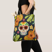 Sugar Skull & Gitaren Dia de Muertos | Tote bag (Dichtbij)
