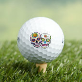 Sugar Skull Golf Balls - Dia de los Muertos Gift Golfballen (Insitu Shirt)