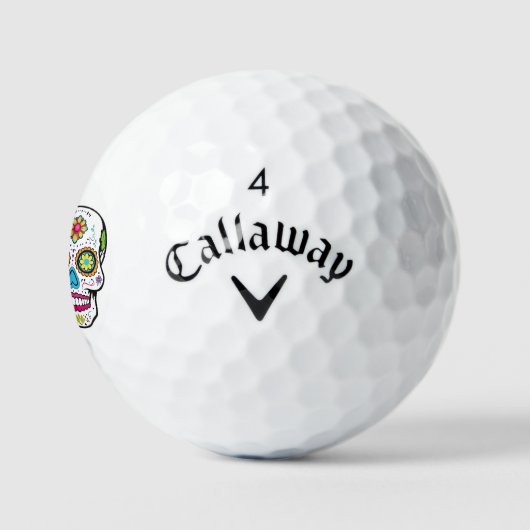 Sugar Skull Golf Balls - Dia de los Muertos Gift Golfballen (Logo)