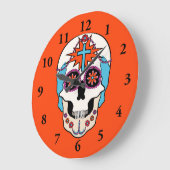 Sugar Skull Graphic Grote Klok (Hoek)
