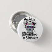 Sugar Skull & Graphics Pin Badge Button (Voorkant /achterkant)