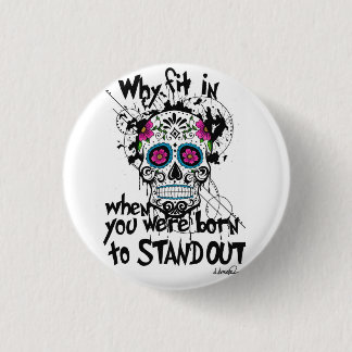 Sugar Skull & Graphics Pin Badge Button
