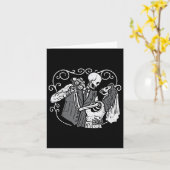 Sugar Skull Groom Bride Funny Dia Muertos Holwee Kaart (Gele Bloem)