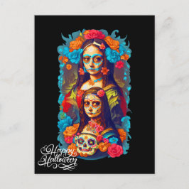 Sugar Skull Halloween, Dia de los Muertos Briefkaart