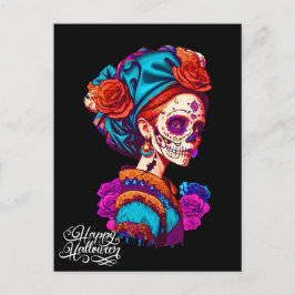 Sugar Skull Halloween, Dia de los Muertos Briefkaart