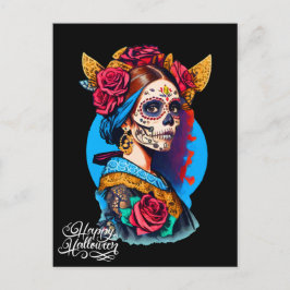 Sugar Skull Halloween, Dia de los Muertos Briefkaart