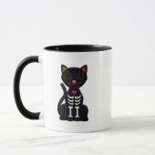 Sugar Skull Halloween Mok - Spooky Black Cat Desig (Links)