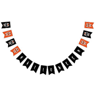 Sugar Skull Halloween Party Bunting Banner
