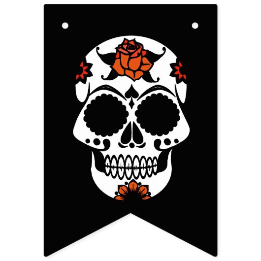 Sugar Skull Halloween Party Bunting Banner (Derde vlag)
