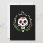 Sugar Skull Halloween Party Invitation Kaart (Achterkant)