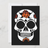 Sugar Skull Halloween Party Invitation Kaart (Achterkant)