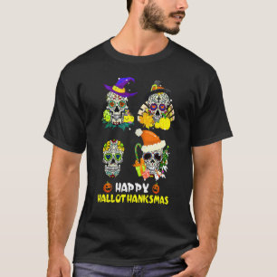 Sugar Skull Halloween Thanksgiving Halloween T-shirt