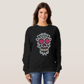 Sugar Skull Hand Illustration Simple Drawn Calaver Trui (Voorkant volledig)