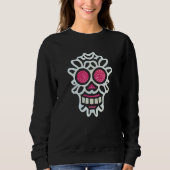 Sugar Skull Hand Illustration Simple Drawn Calaver Trui (Voorkant)