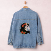 Sugar Skull Horse met rode rozen Denim Jacket (Hangar)