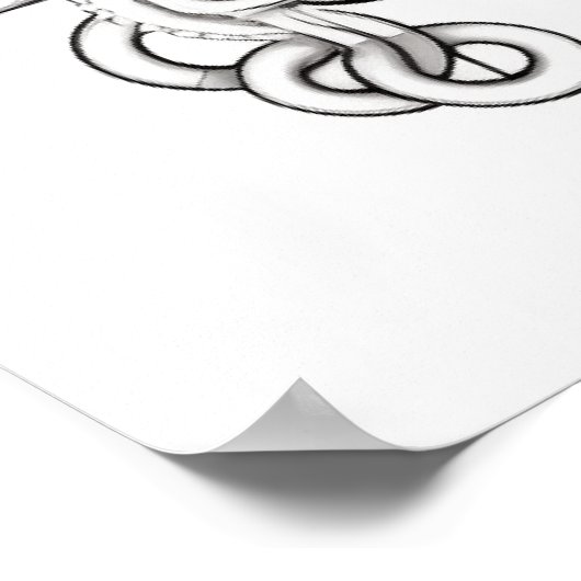 Sugar Skull Image Black + White on a Wall Poster (Hoek)