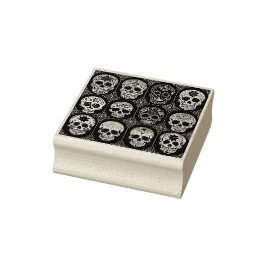  Sugar Skull Ink Stamp Day of the Dead Rubberstempel (Stempel)
