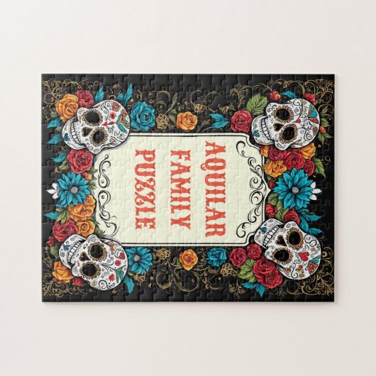 Sugar Skull Jigsaw Puzzle – Día de Muertos Gift Legpuzzel (Horizontaal)