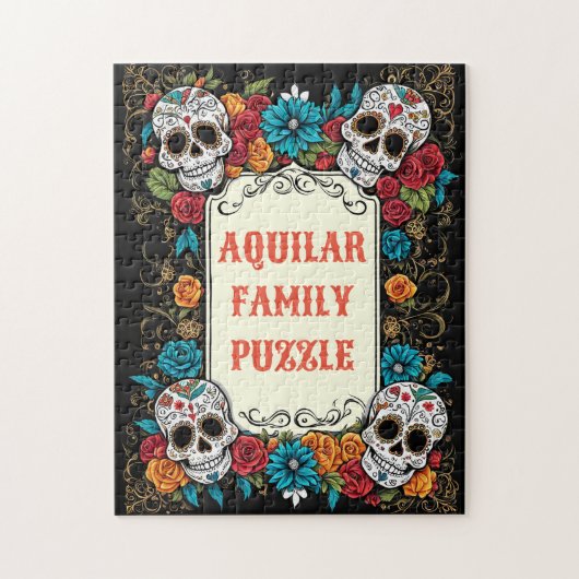 Sugar Skull Jigsaw Puzzle – Día de Muertos Gift Legpuzzel (Verticaal)