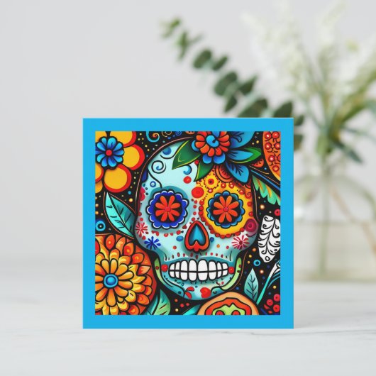 Sugar Skull kaart (Staand voorkant)