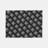 Sugar skull kitty kattenpatroon in koele Gothic st Fleece Deken (Voorkant (Horizontaal))