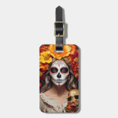 Sugar Skull Lady-Bagagelabel Bagagelabel (Voorkant verticaal)