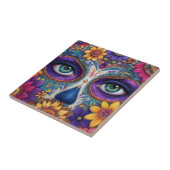Sugar Skull Lady Face Day Of The Dead Ceramic Tile Tegeltje (Zijkant)
