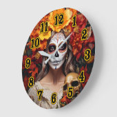 Sugar Skull Lady Grote Klok (Hoek)