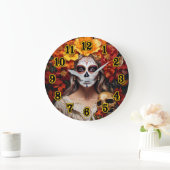 Sugar Skull Lady Grote Klok (Huis)