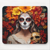 Sugar Skull Lady Mousepad Muismat (Voorkant)